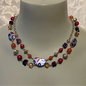 Beaded 38 Inch Necklace, Double Up Or Wear In Single Strand, Boho